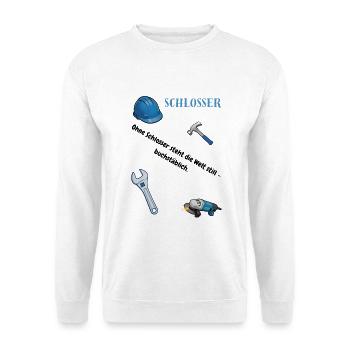 Schlosser T-Shirt Lustiges Geschenk Metallbau-Fans - Unisex Pullover - Weiß - Vorne