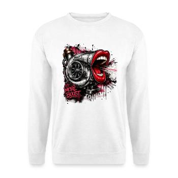 Turbo Boost Streetwear - Unisex Pullover - Weiß - Vorne