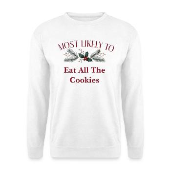 Most Likely To Eat All The Cookies - Unisex Sweatshirt - white - Front