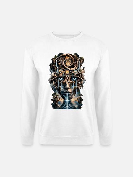 Spirale der Augenwelten - Unisex Pullover - Weiß
