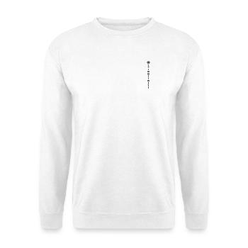 Symbole de charpentier avec écriture verticale - Sweat-shirt Unisexe - blanc - Devant
