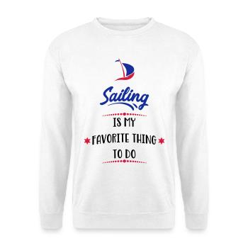 navigation à voile - Sweat-shirt Unisexe - blanc - Devant