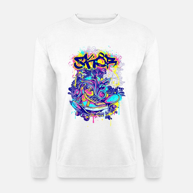 Skater SK8 - Unisex Pullover - Weiß