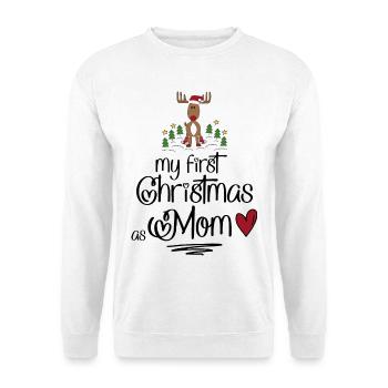 Mon premier Noël en tant que maman - Sweat-shirt Unisexe - blanc - Devant