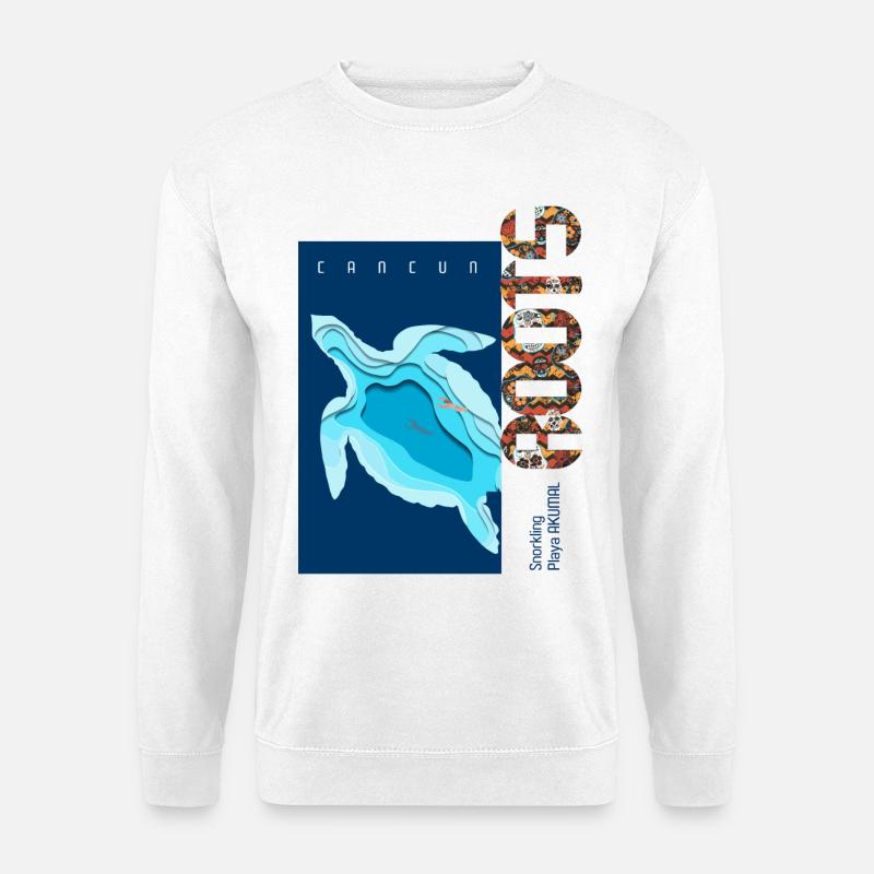 Sea turtle snorkeling Roots - Unisex Sweatshirt - white