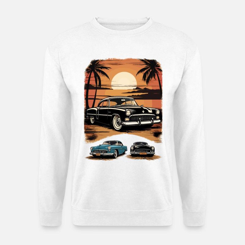 Classic Cars 1950 - Unisex Pullover - Weiß