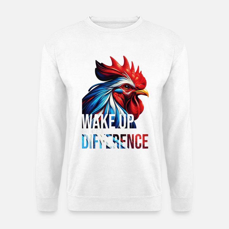 WAKE UP AND MAKE A DIFFERENCE-DB - Unisex Sweatshirt - white