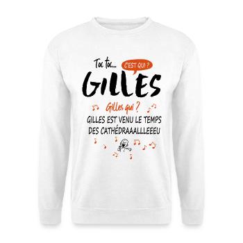 Name Gilles Birthday Gift idea man - Unisex Sweatshirt - white - Front