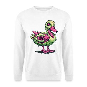 Neon Zombie Ente Brustkorb - Unisex Pullover - Weiß - Vorne