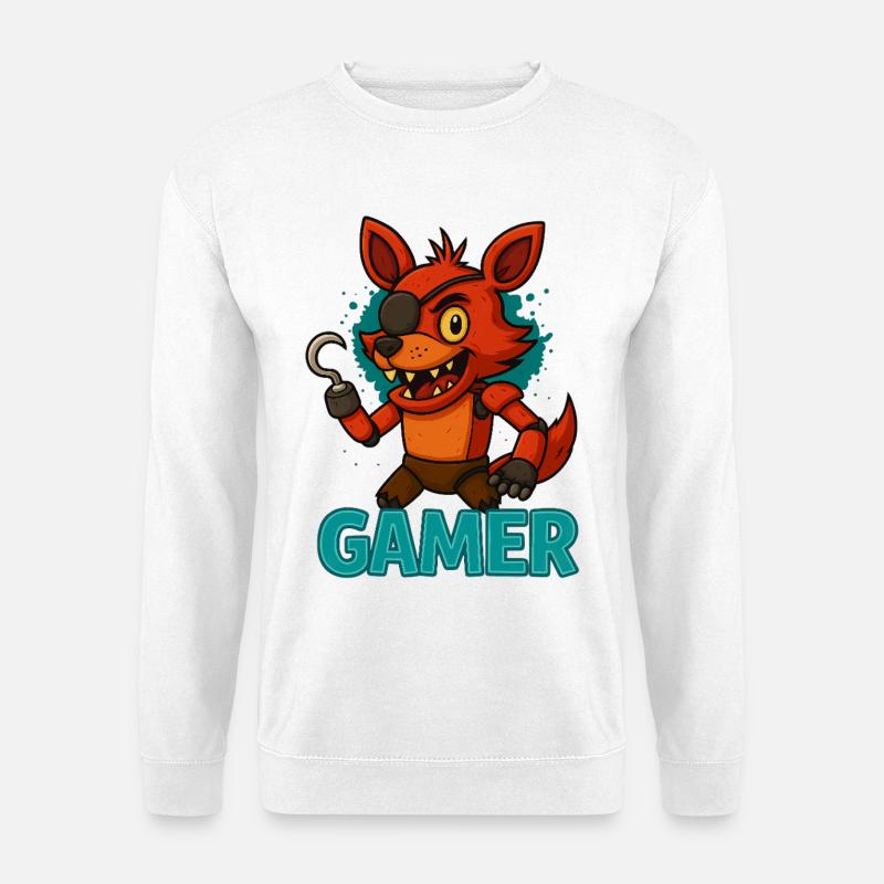 Pirat räv Gamer - Unisextröja - vit