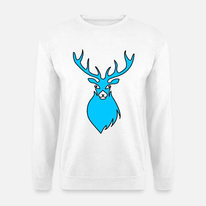 Hirsch - Unisex Pullover - Weiß