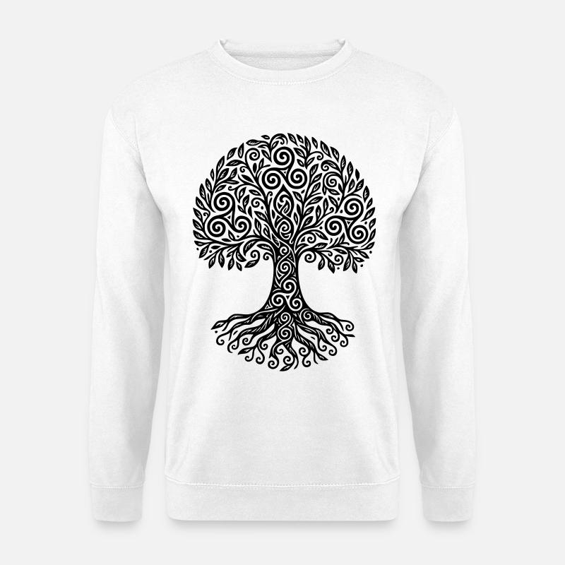 Triskel-Baum des Lebens - Unisex Pullover - Weiß