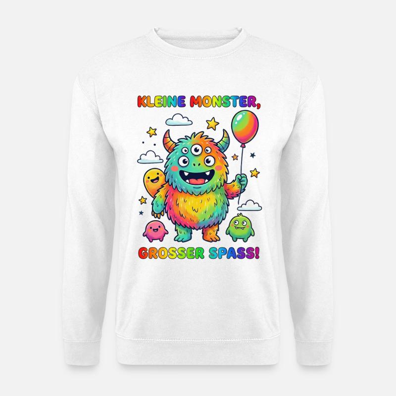 Kleine Monster Großes Fest - Unisex Pullover - Weiß