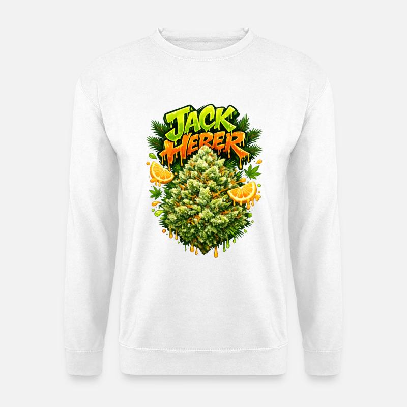 Jack Herer Pine Zitrus-Graffiti-Druck - Unisex Pullover - Weiß