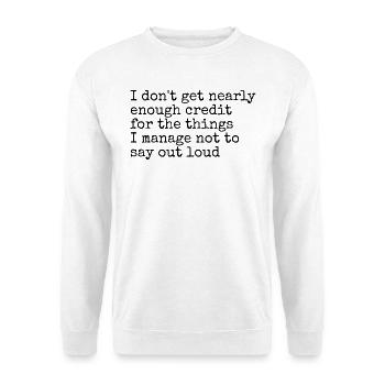 Humor, Sarcasm, Silent Thoughts - Unisex Sweatshirt - white - Front