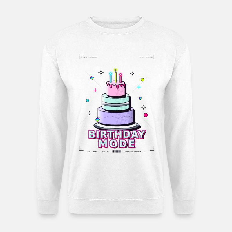 birthday cake birthday - Unisex Sweatshirt - white