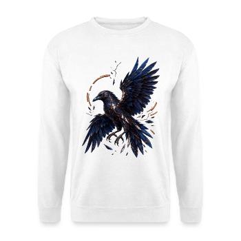 Raven Mosaic Night - Unisex Sweatshirt - white - Front