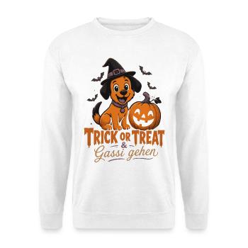 Halloween Kürbis-Gang - Unisex Pullover - Weiß - Vorne