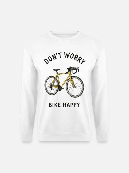 Bike happy - Unisex Pullover - Weiß