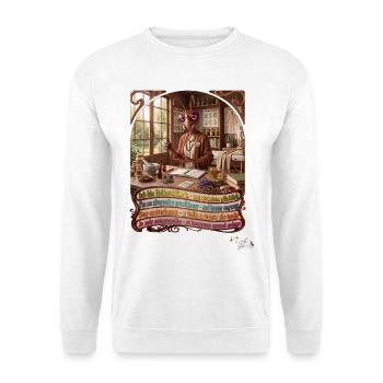 Heuschrecke JOGUE Heilpraktikerin in 4 Sprachen - Unisex Pullover - Weiß - Vorne - Alina (178cm) & Michal (187cm)