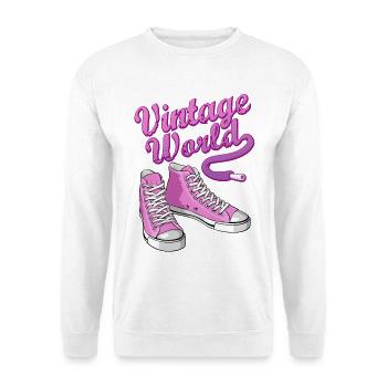Pink vintage sneakers - Sweat-shirt Unisexe - blanc - Devant