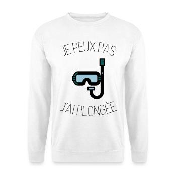 Ich kann nicht, dass ich getaucht bin - Unisex Pullover - Weiß - Vorne