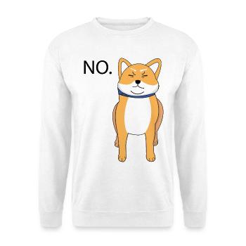 Chien Shiba Inu - NO - promener maîtres maîtresse Dog - Sweat-shirt Unisexe - blanc - Devant
