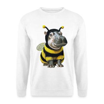 Hippopotamus Bee 2 - Unisex Sweatshirt - white - Front