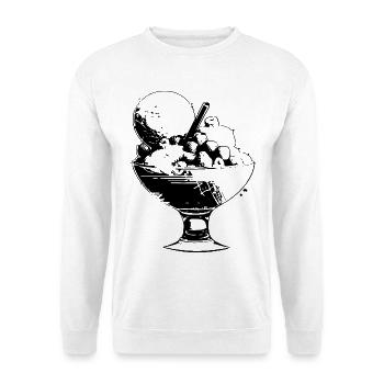Eisbecher - Unisex Pullover - Weiß - Vorne