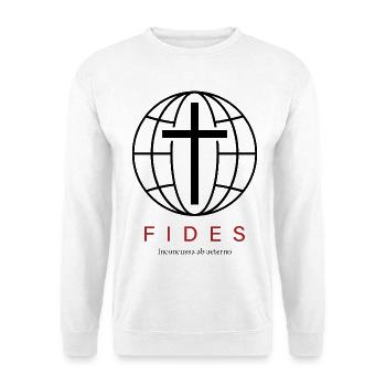 FIDES Cross of Jesus Faith Religion Jesus Christ - Unisex Sweatshirt - white - Front