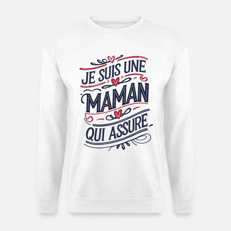 Ich bin eine Mutter, die versichert - Unisex Pullover - Weiß