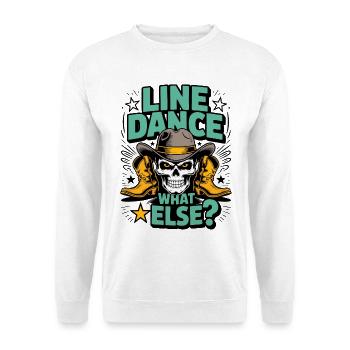 Line Dance Skull Western Boots - Unisex Sweatshirt - white - Front