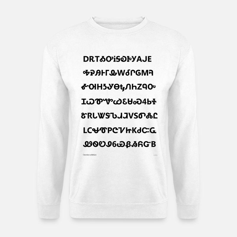 Cherokee Syllabary (black) - Unisex Sweatshirt - white