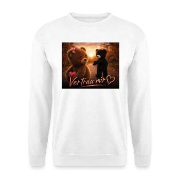 Vertrau mir – Süße Teddybären - Unisex Pullover - Weiß - Vorne
