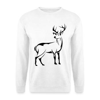 Schöner Hirsch - Unisex Pullover - Weiß - Vorne