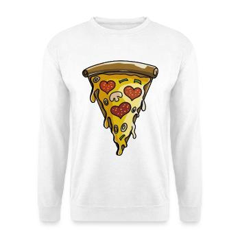 I love Pizza - Pizza Pie - Heart - Comic Gift - Unisex Sweatshirt - white - Front