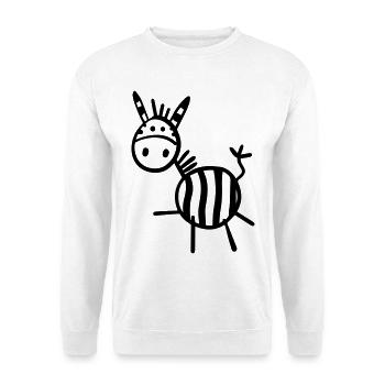 Funny Zebra - Unisex Sweatshirt - white - Front