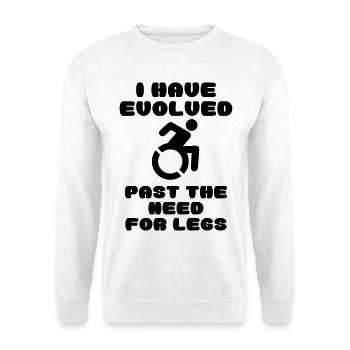 Wheelchair users know better * - Unisex Sweatshirt - white - Front
