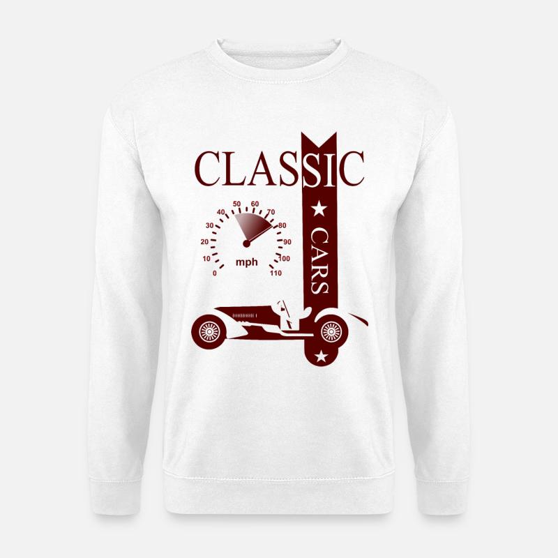 Vintage Classic Car - Unisex Pullover - Weiß