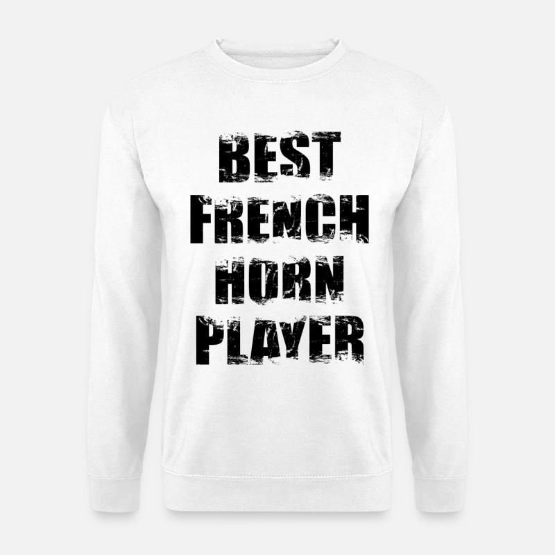 French horn player - Unisex Sweatshirt - white