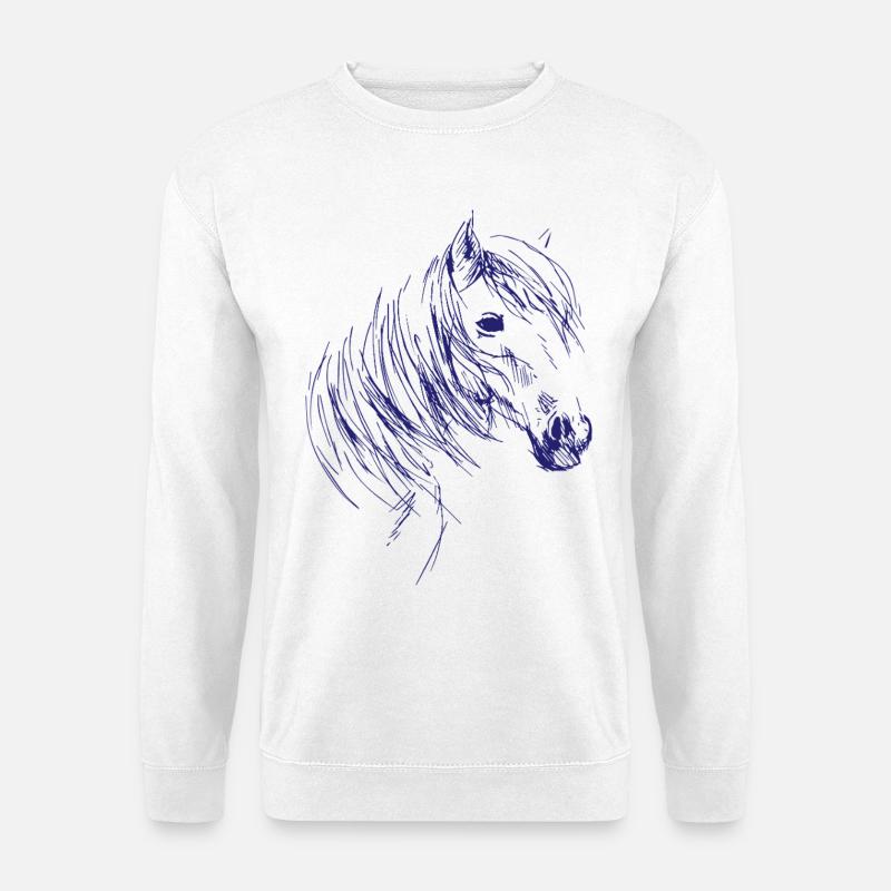 Reiten Pferde Reitsport - Unisex Pullover - Weiß