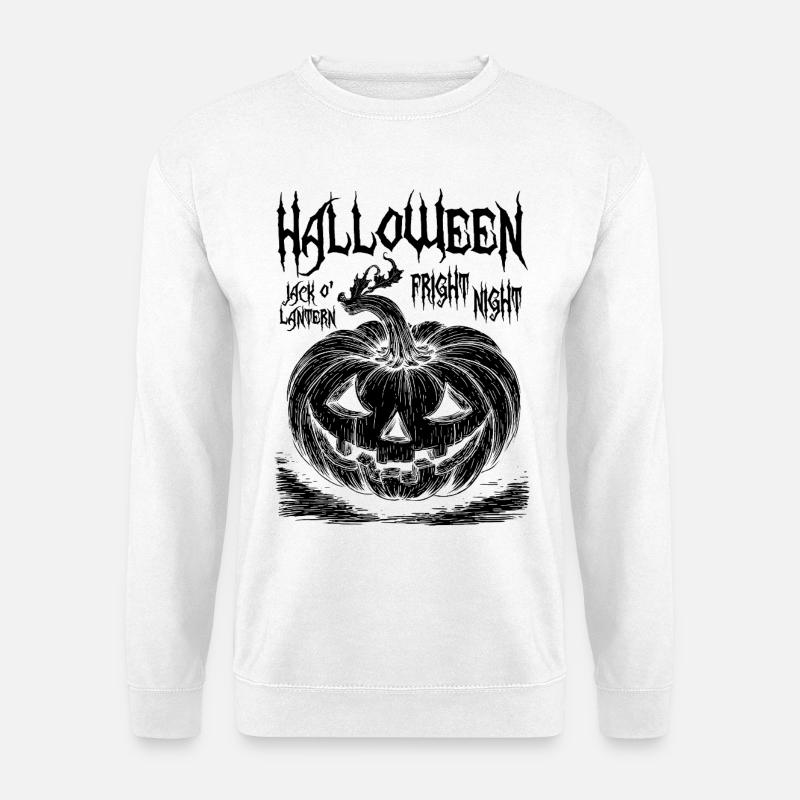 Halloween Jack O'Lantern Black Design - Unisex Sweatshirt - white