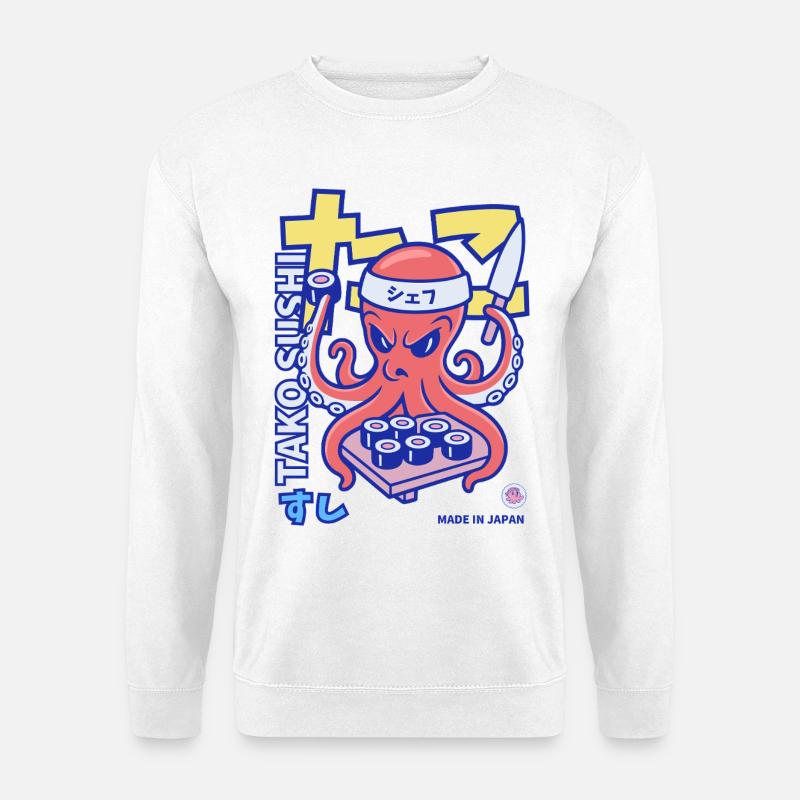 Sushi Oktopus Chef - Unisex Pullover - Weiß