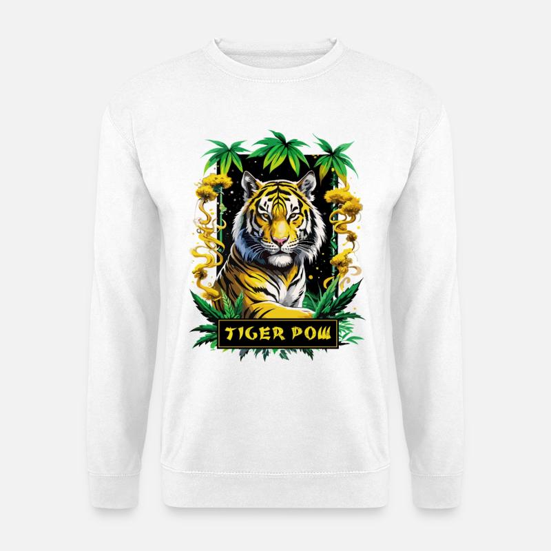 Tiger Pow - Unisex Pullover - Weiß