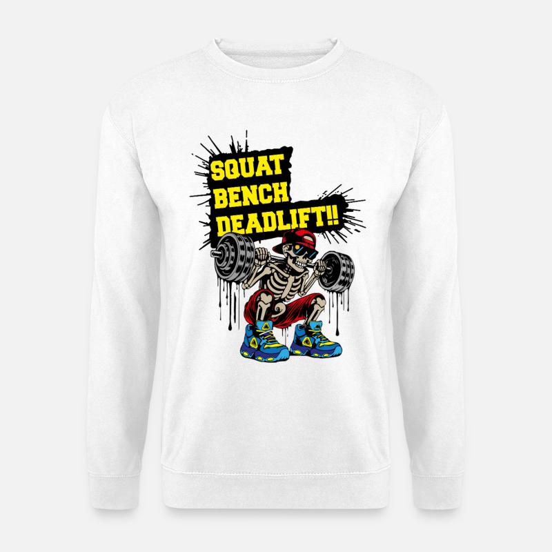 Soulevé de terre SquadBenchLift - Sweat-shirt Unisexe - blanc