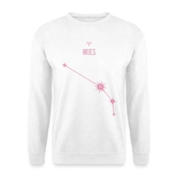 Widder-Tierkreiszeichen Sternbild Pastellrosa - Unisex Pullover - Weiß - Vorne
