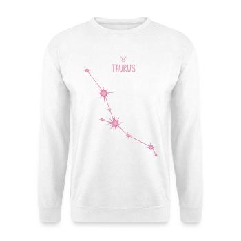 Taurus Zodiac Sign Star Constellation Pastel Pink - Unisex Sweatshirt - white - Front
