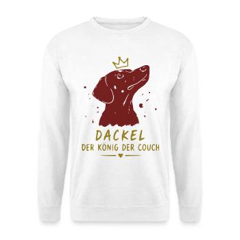 Dackel König Der Couch - Unisex Pullover - Weiß - Vorne