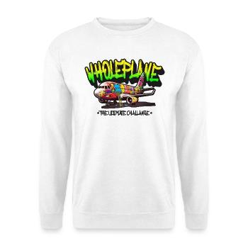 Wholeplane Graffiti Style - Unisex Pullover - Weiß - Vorne - Alina (178cm) & Michal (187cm)