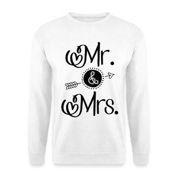 Mr. and Mrs. - Unisex Pullover - Weiß - Vorne